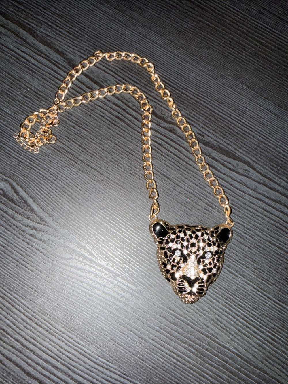 Gold Leopard Head Pendant Necklace - Women's Jewelry - Picture 6 of 7